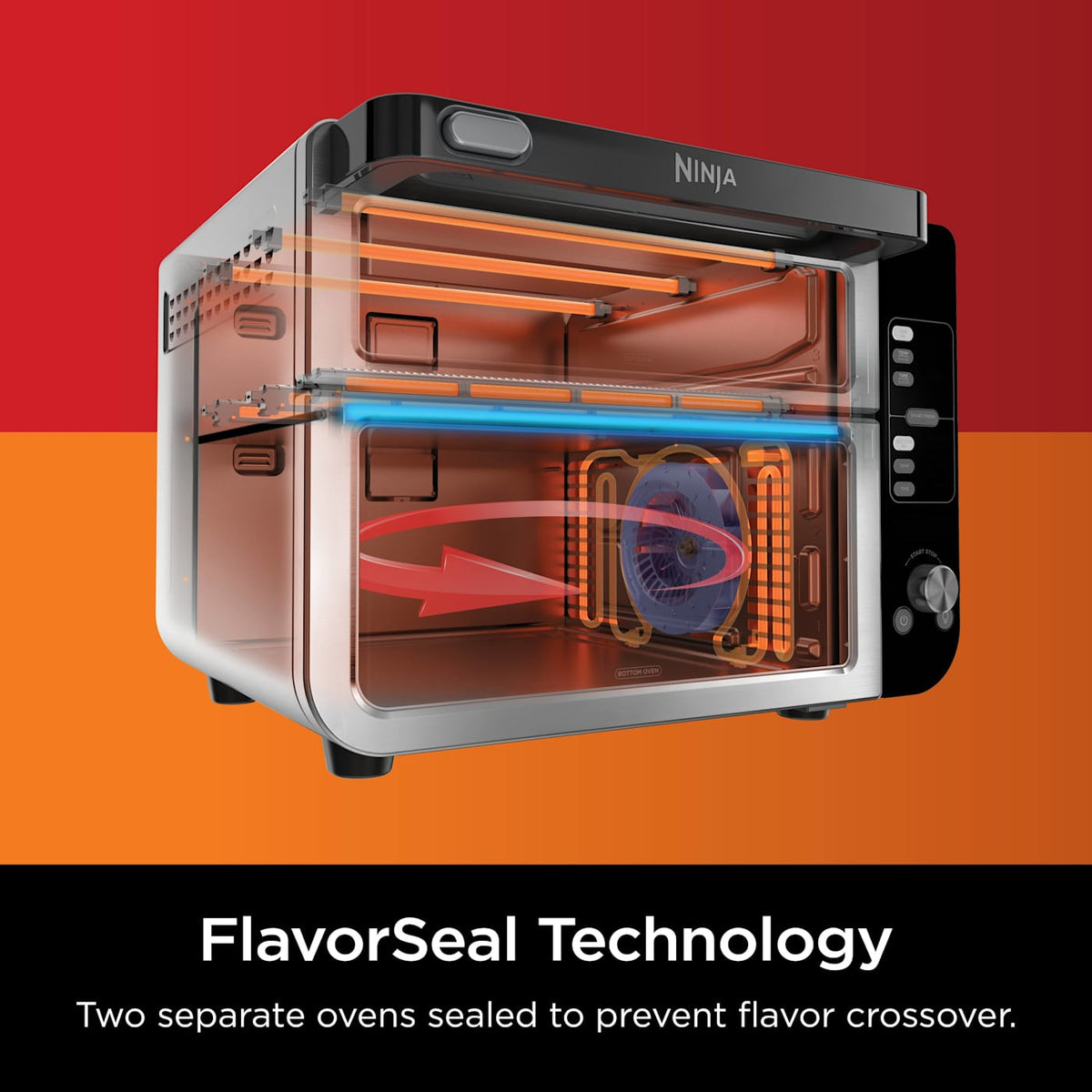 Ninja® DCT401C 12-in-1 Double Oven with FlexDoor™
