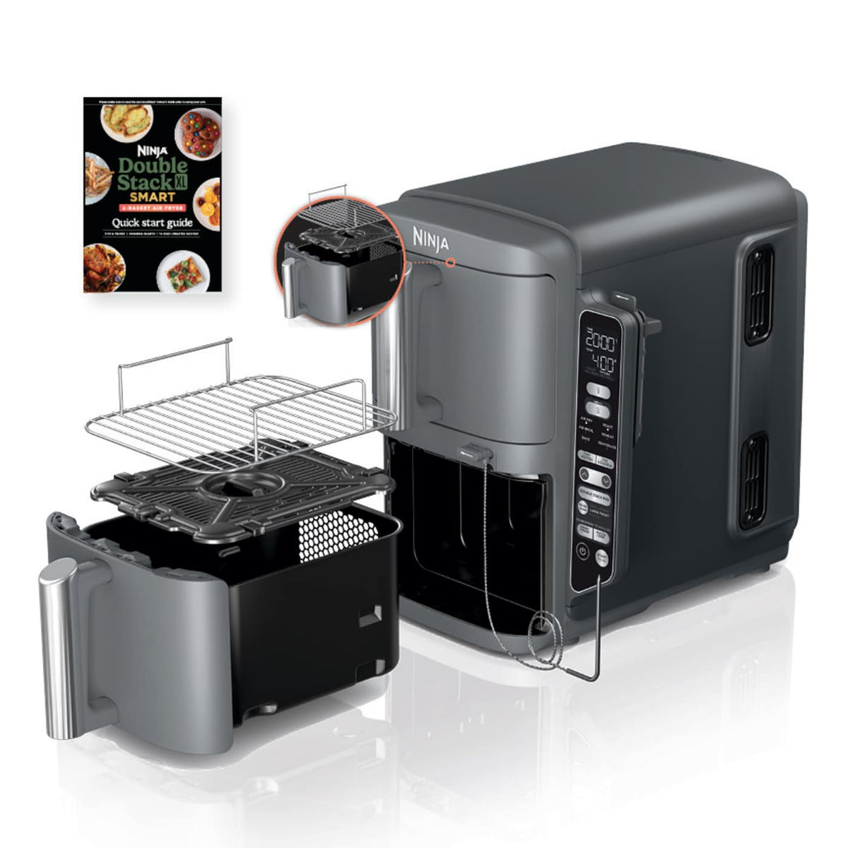 Ninja® DoubleStack™ 2 Basket 10 QT Air Fryer With Smart Thermometer