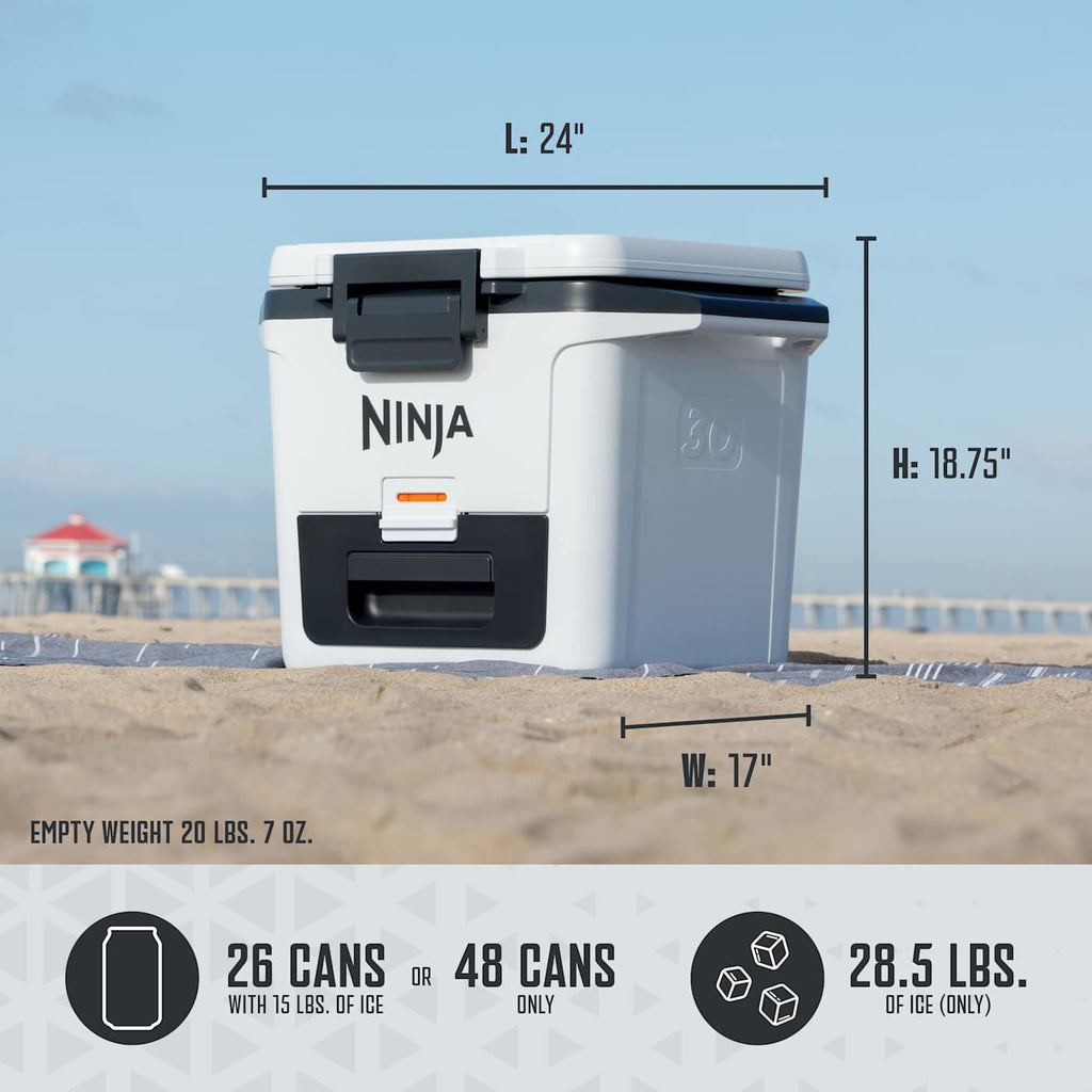 Ninja FrostVault™ 30qt Hard Cooler with Dry Zone, Lakeshore Blue