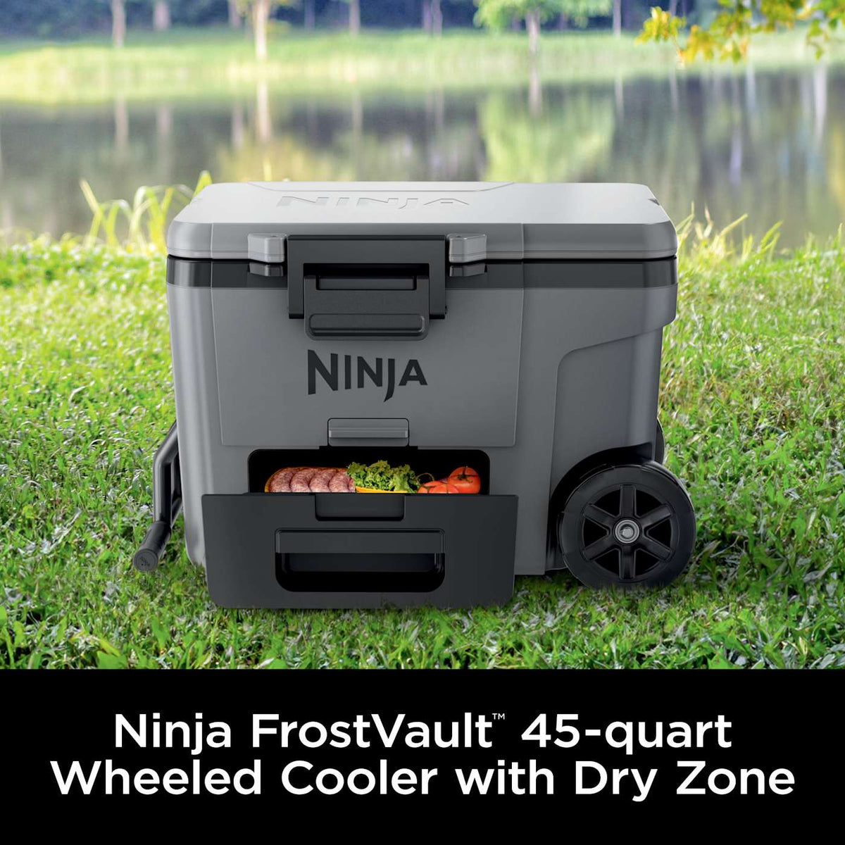 Ninja FrostVault™ 45qt Wheeled Cooler with Dry Zone, Lakeshore Blue