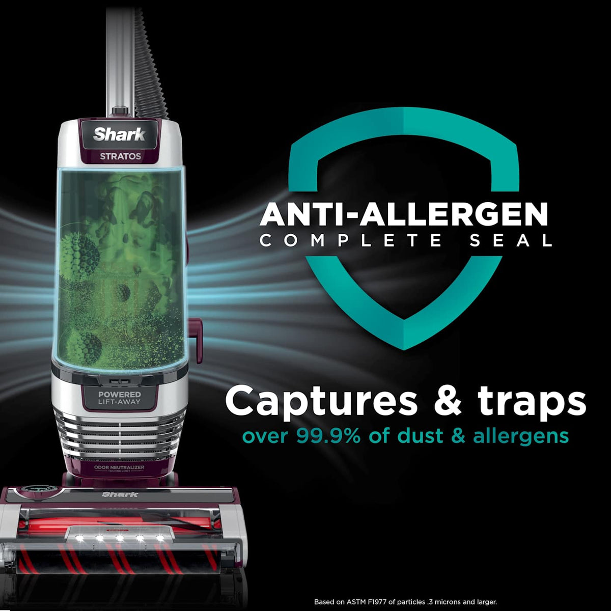 Shark Stratos™ Upright Vacuum with DuoClean® PowerFins™ HairPro™, Powered Lift-Away®, Self-Cleaning Brushroll, and Odor Neutralizer Technology
